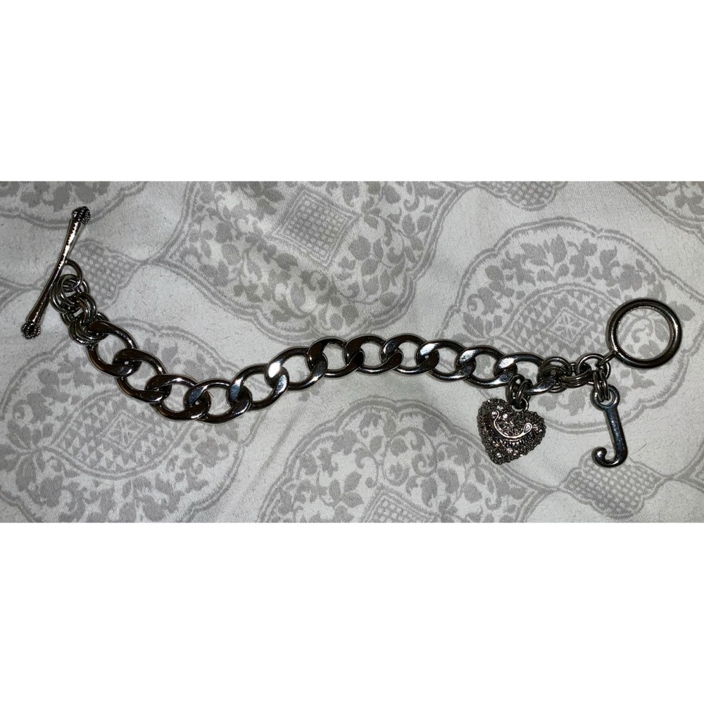 Juicy Couture Pavé Heart Starter Charm Bracelet - Picture 2 of 4